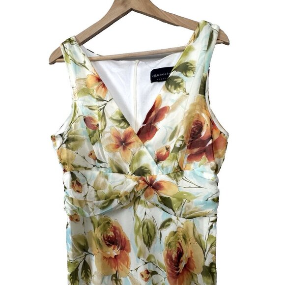 Y2K Babydoll Chiffon Midi Dress 16 Fairycore Ethereal Floral Whimsy Cottagecore - Picture 3 of 12